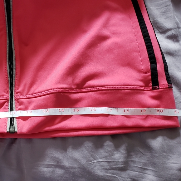 🌷ADIDAS - Women's pink & back stripe athletic zip up sweater - Size L - Picture 6 of 6